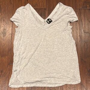 Heather Gray V-Neck Women's Top